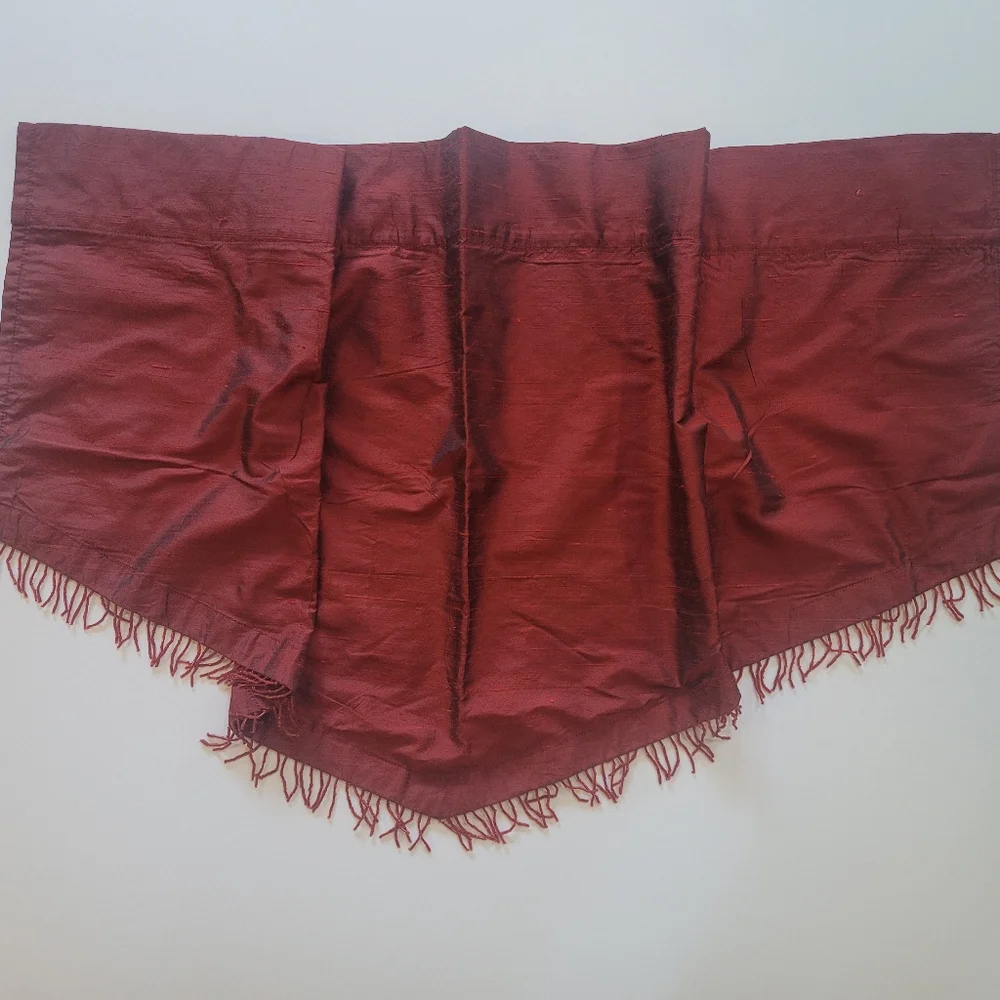 Dupuoni Silk Bead Tassled Window Valance/Curtain Topper